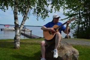 Aaron playing by the Great Sacandaga Lake